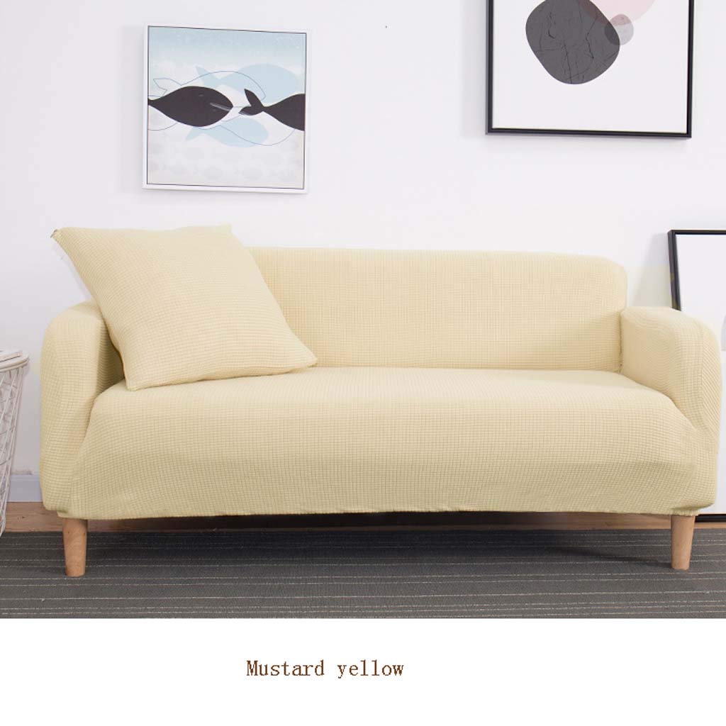 Housse de canapé en tricot universel extensible 2 places 145-185cm