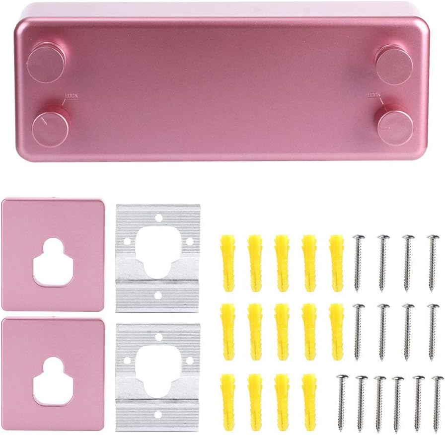 Dual Clothesline Household Telescopic Clothesline Clothes Drying Rack Rope Wall Mounted Clothesline for Balcony Bathroom (Pink)