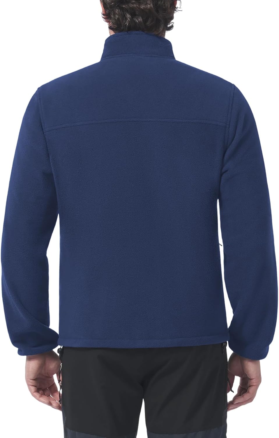 Men's Fleece Jacket Full Zip Lightweight Outerwear Jackets Multi-Pockets Soft Warm Winter Coats for Hiking Travel - Image 2