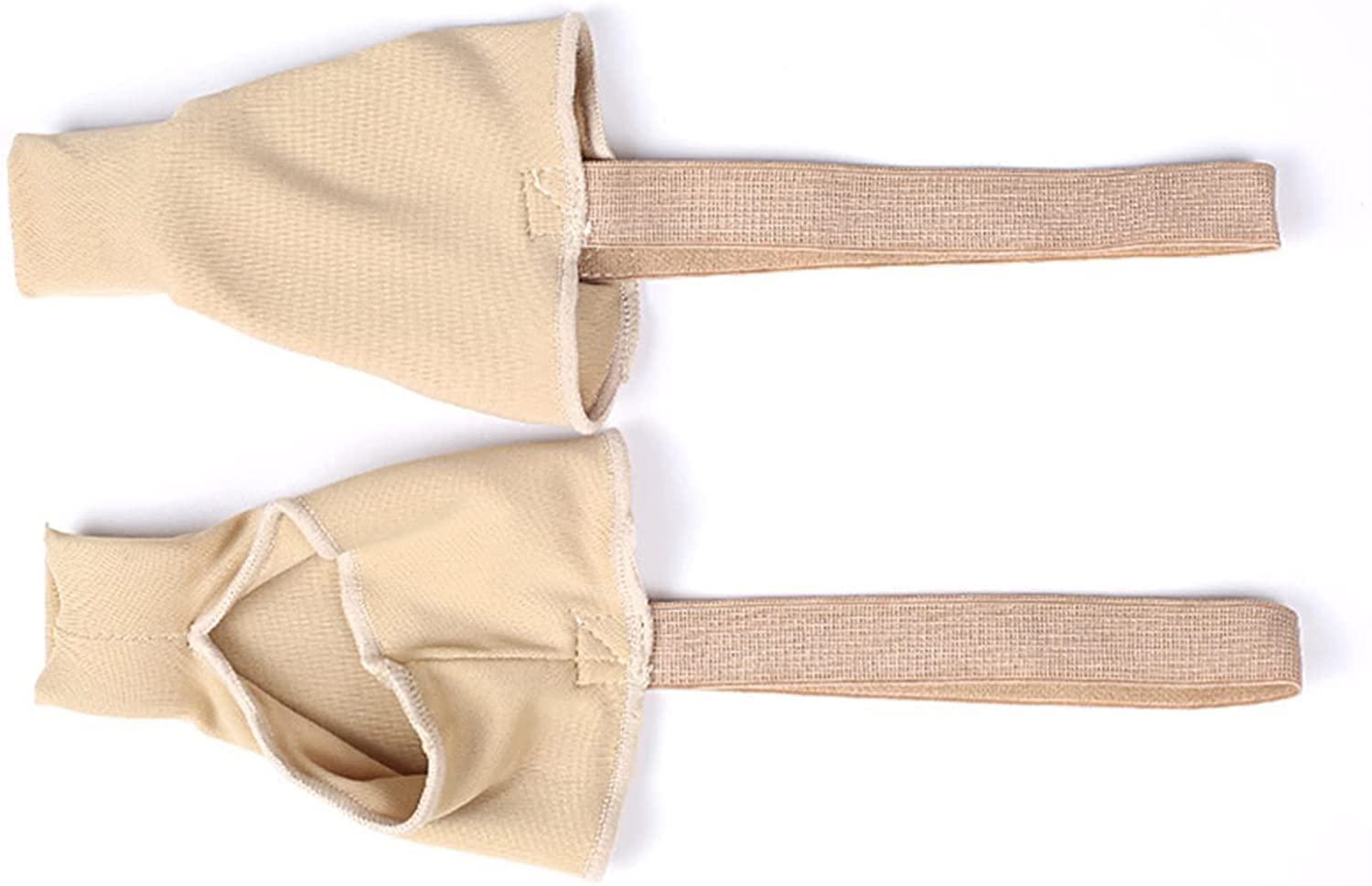 Thumb Toe Straightener Separator Bunion Corrector Pad Stretch Hallux Valgus Toe Protector Guard Orthopedic for Women and Men (Champagne L)