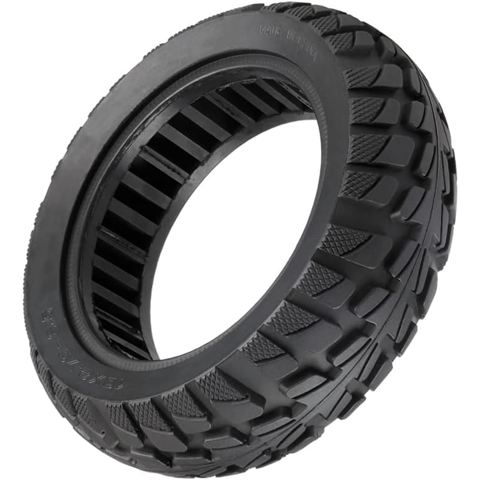 10x2.7-6.5 Solid Tire 10 Inch Electric Scooter Explosion-Proof Tubeless Tire Front/Rear Off-Road Tire Inner Hollow Non-Pneumatic Tire