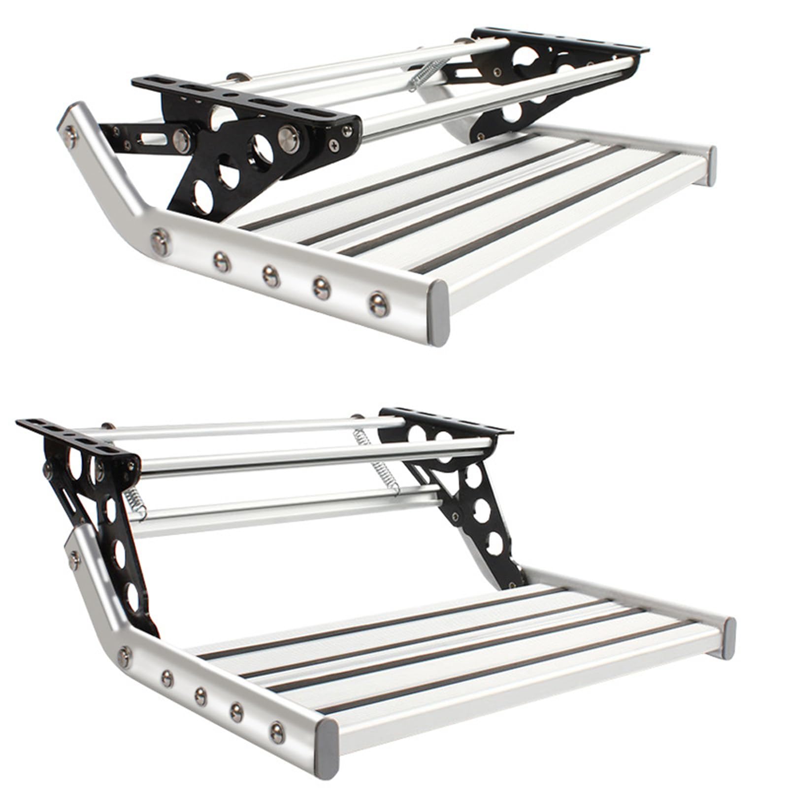 Marchepied manuel pliable haut de gamme pour camping-car et remorques