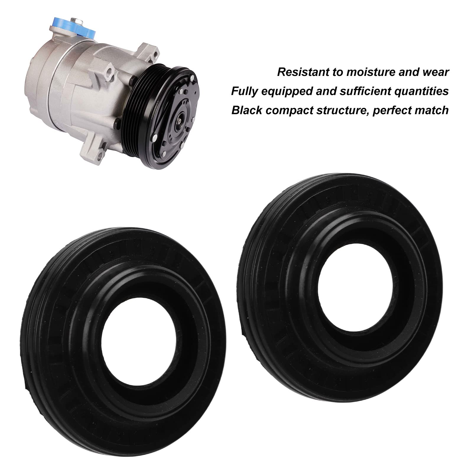 Kit di guarnizioni per compressore Torvex, set di guarnizioni a labbro per albero in gomma da 10 pezzi compatibile con compressore CA DKS32C per la riparazione dell'aria