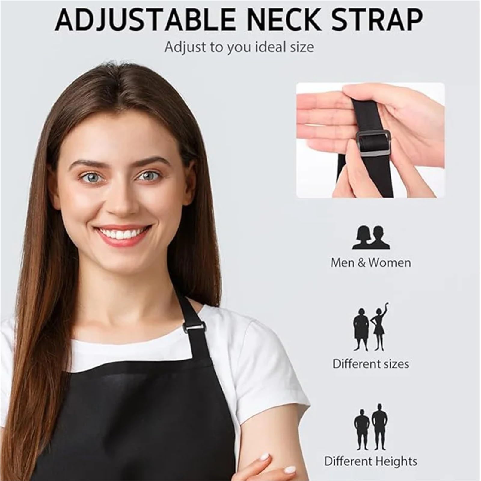 4 delantales simples de color sólido con 2 bolsillos; Delantal chef ajustable for la cocina adecuado for hombres y mujeres para Cocinar, Restaurante