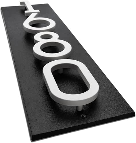 Whitehall Modern Floating 4.5 Inch Numbers Vertical Address Sign Wall