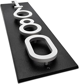 Whitehall Modern Floating 4.5 Inch Numbers Vertical Address Sign Wall Pl...