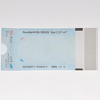 House Brand Dentistry 100528 Self-Sealing Sterilization Pouches 2.25