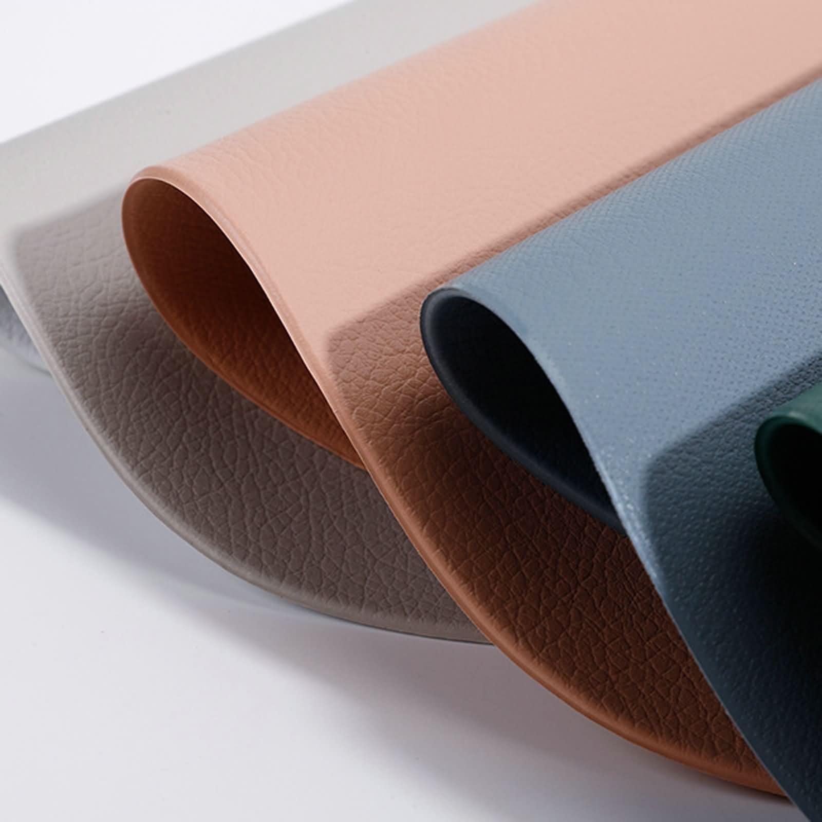 10PCS Manteles Individuales,45 x 36.5 CM,Salvamanteles Individuales PVC Color Sólido con Geométrico Mantel Individual Gris Claro