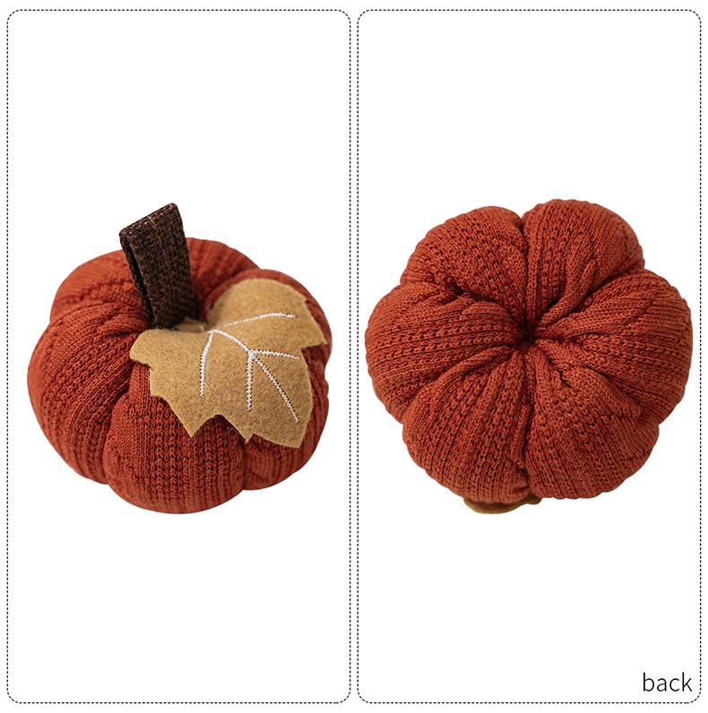 DUQGUHO Orange Kürbis-Dekor, Gehäkelt, Kleine Dekorative Kürbisse