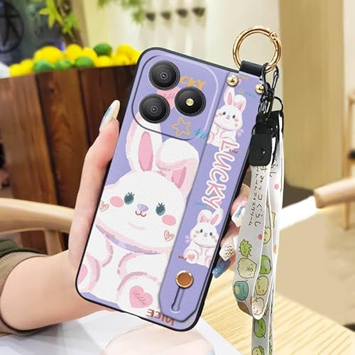 Phone Case Compatible with Blackview Wave 9C, Wrist Strap Ring Back Cover Phone Holder Cute Waterproof Kickstand Design Soft cas