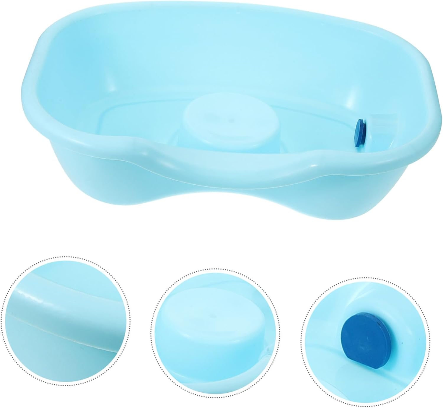 Portable Shampoo Basin for Bedridden, Plastic Hair Washing Tray