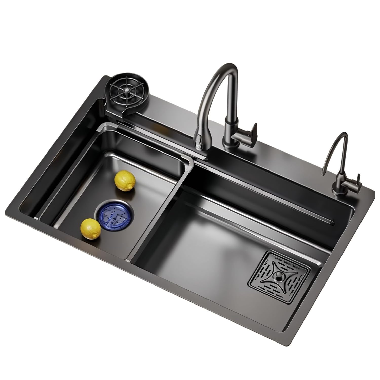 Fregadero oculto de acero inoxidable 68x45 cm para cocinas modernas
