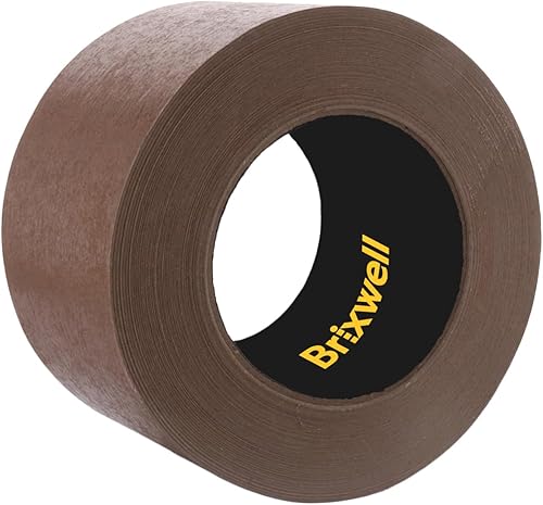 Miniatura 8 de Brixwell 2 rollos - Cinta de embalaje de papel marrón con parte trasera plana de 2 pulgadas x 60 yardas, fabricada en los Estados Unidos