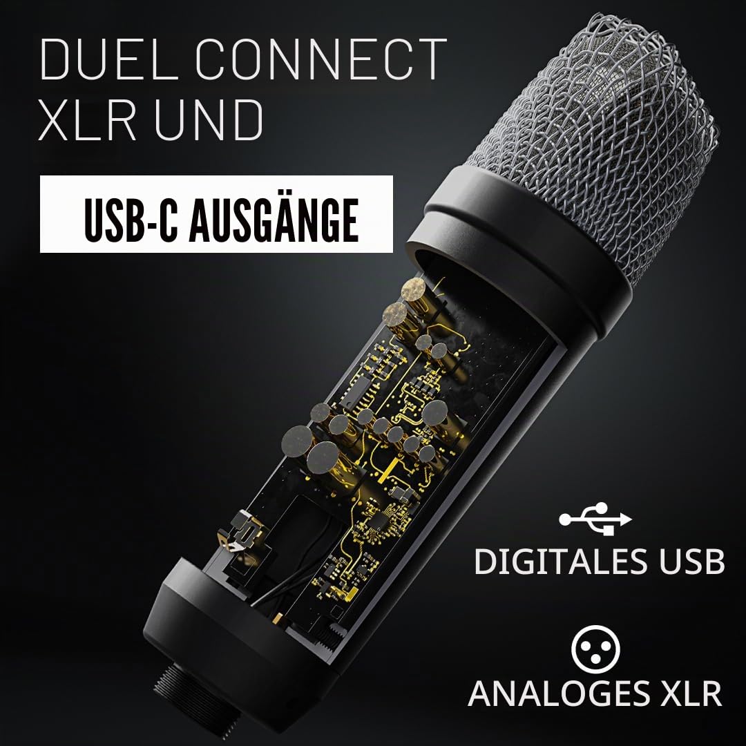 RØDE NT1 5 Generation Großmembran-Kondensatormikrofon mit XLR- und USB-Ausgang & Windschutz WS2 mit Popschutzfilter