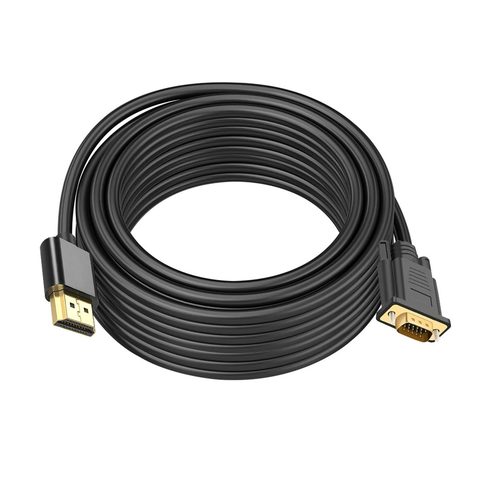10M 5M 1M długi kabel wyjściowy HDMI na VGA konwerter wideo wtyczka z adapterem wysoka prędkość 1080P jakość do laptopa TV złącze męskie(10m)