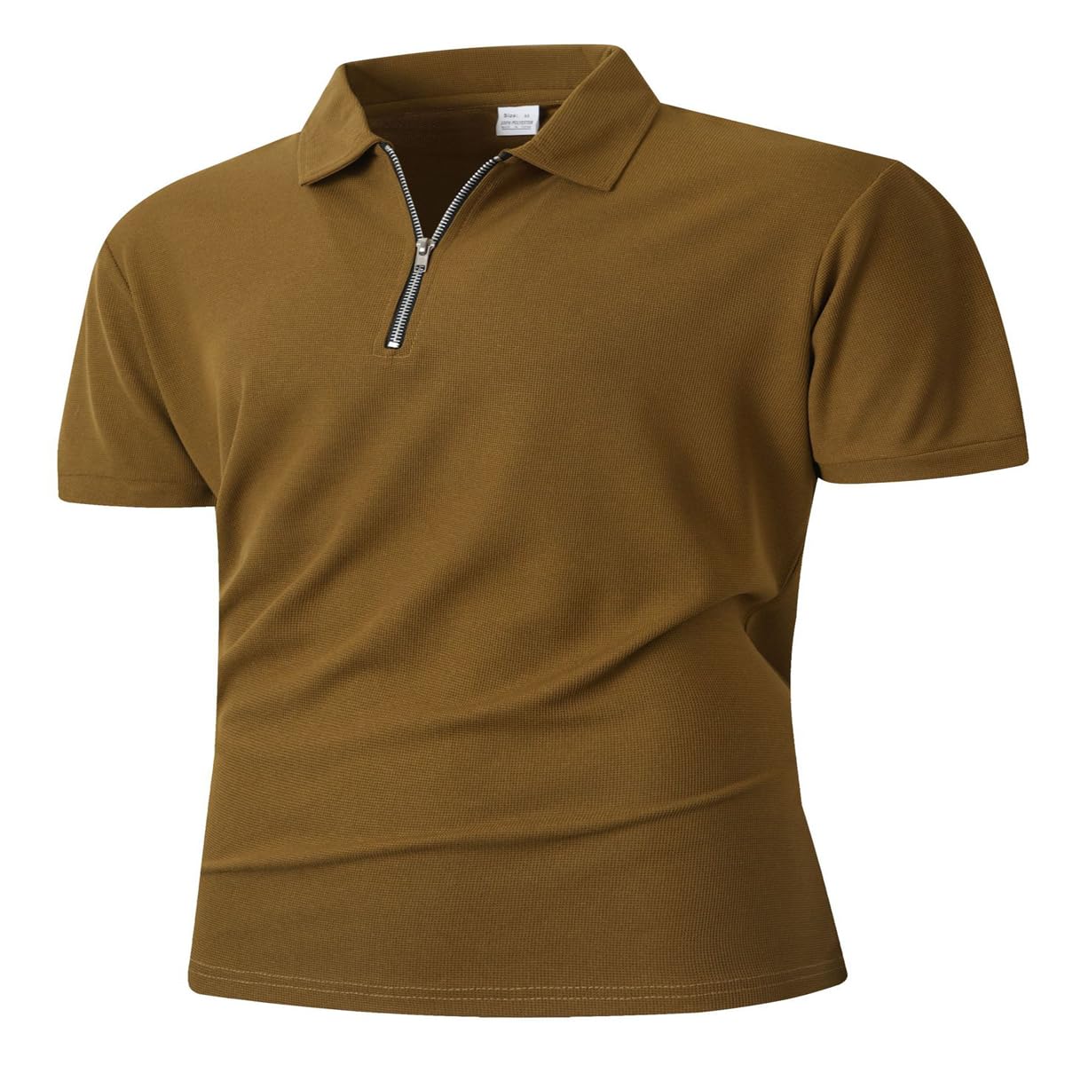 Camisetas de entrenamiento para hombre, polo atlético, manga corta, media cremallera, casual, secado rápido, transpirable, ligera — view 4