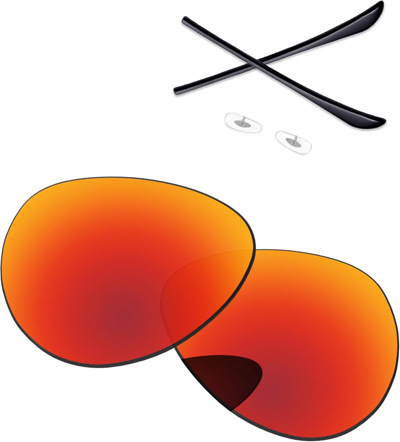 Replacement Lenses & Rubber Kits Compatible with Ray-Ban Aviator RB3025 55mm Sunglass