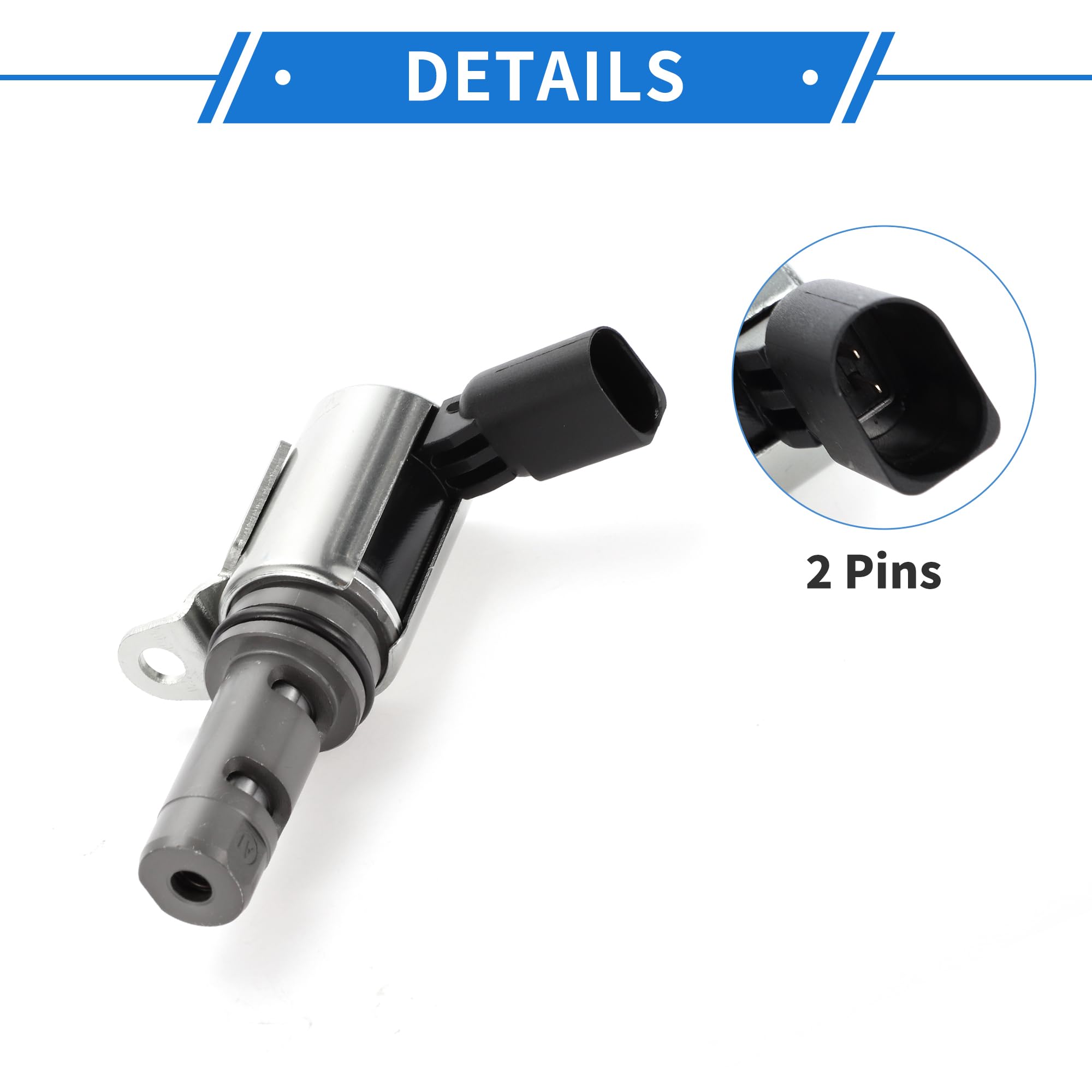 1 Pc Solenoide di Regolazione del Tempo di Aspirazione Variabile VVT per Audi A1 1.4 TFSI 2010-2015 Metallo Resistente Tono Argento Interno Valvola di Controllo