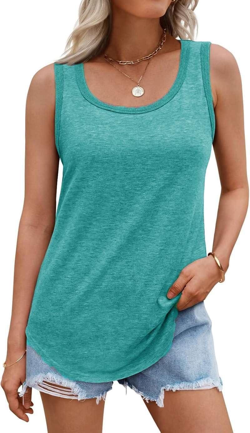 NAIOSS Damen Tshirt Kurzarm Elegant Oberteile Sommer Rundhal