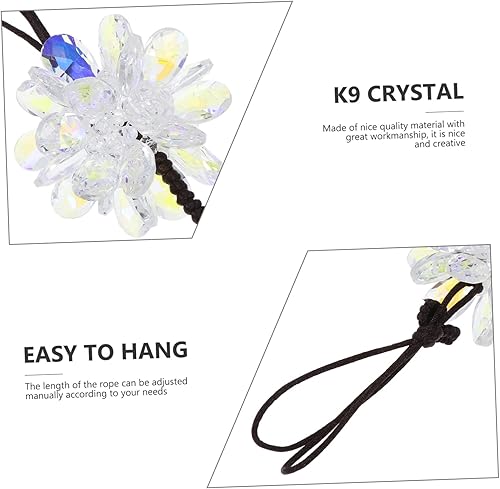 Miniatura 6 de ORFOFE Colgante de arco iris para ventana, prisma para espejo retrovisor, accesorios para colgar en el coche, adorno de flor de cristal, exquisito