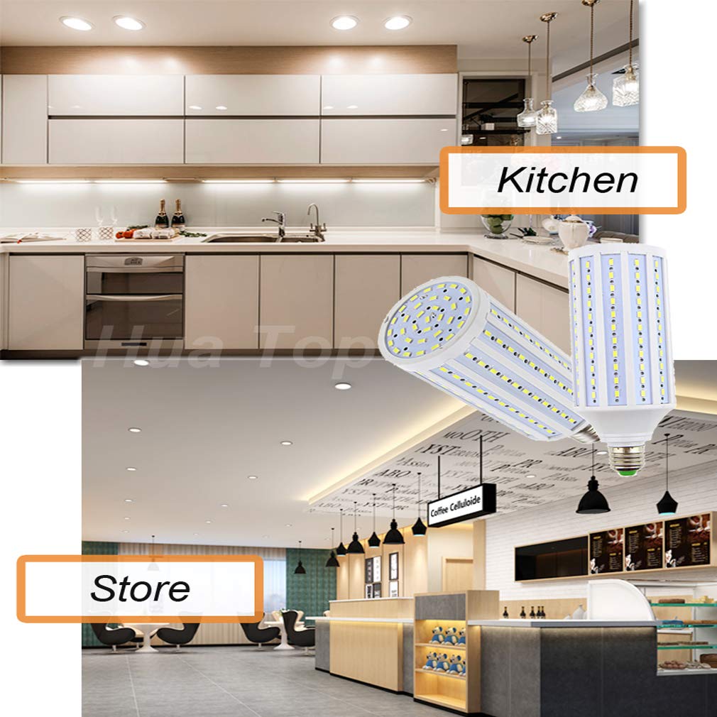 E27 LED Lampadine Mais Luce Bianca Fredda/Caldo, 10-100W 6000K 1200LM Lampadine Mais LED E27 Equivalenti A 300W Incandescenza Lampadine E27 LED Lampadina Non Dimmerabile,Cool White,100W 2pcs