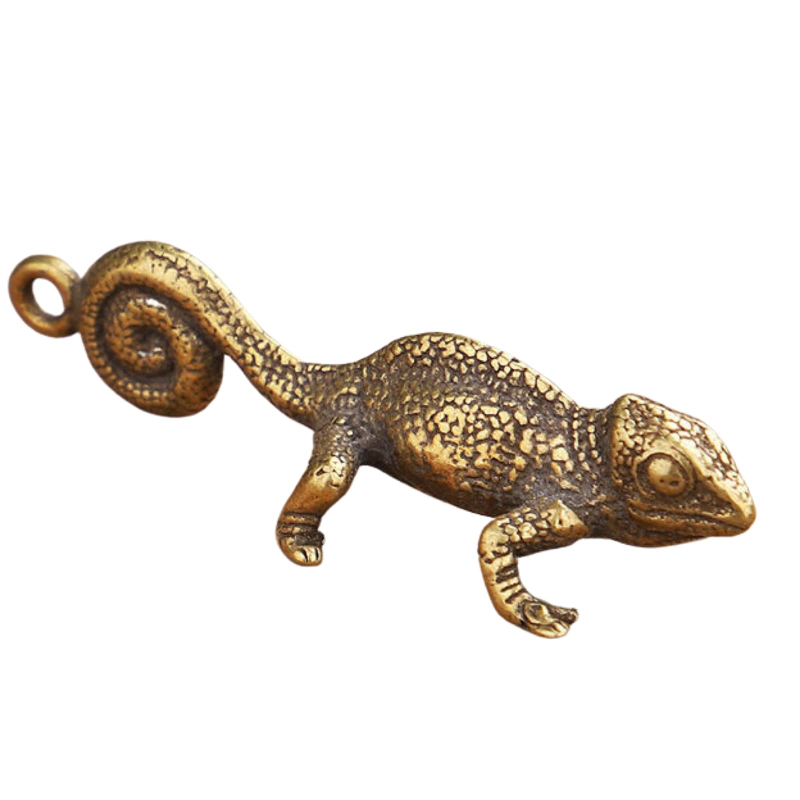 YNIYUJKL Miniature Desktop Ornaments Sculpture Statue Decorative Collectibles Brass Lizard Vintage Brass Home Decor Ornaments Craft Miniatures Figurines Desk Decor Handmade Accessories