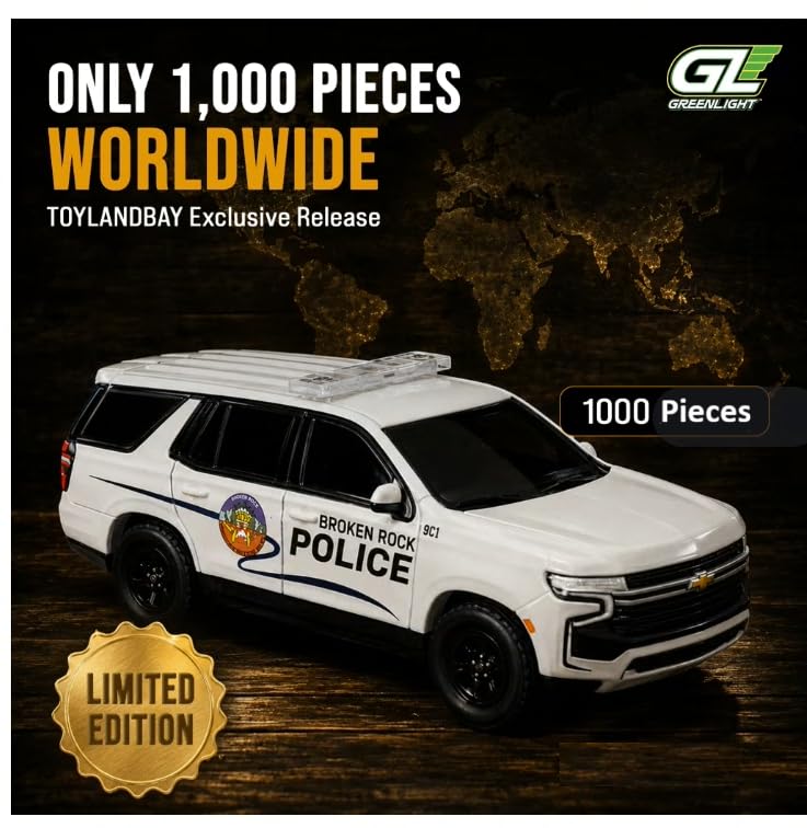 Greenlight 2021 Chevy Tahoe Yellowstone Policía 1:64 miniatura 2
