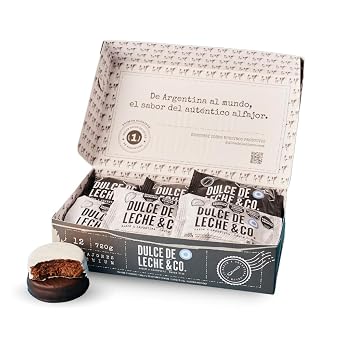 Dulce de Leche & CO. Alfajores Premium DDL&CO Box X 6 units. Mixed 3 Black and 3 White Chocolate - Made in Argentina 2