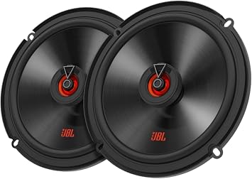 JBL SPKCB620F 6.5 inch 2-way car coaxial speakers with 55 W RMS and 165 W Peak, 92 dB sensitivity, 3 Ohm, 55 Hz 20 kHz, Plus One woofer, PEI tweeter, shallow compact design