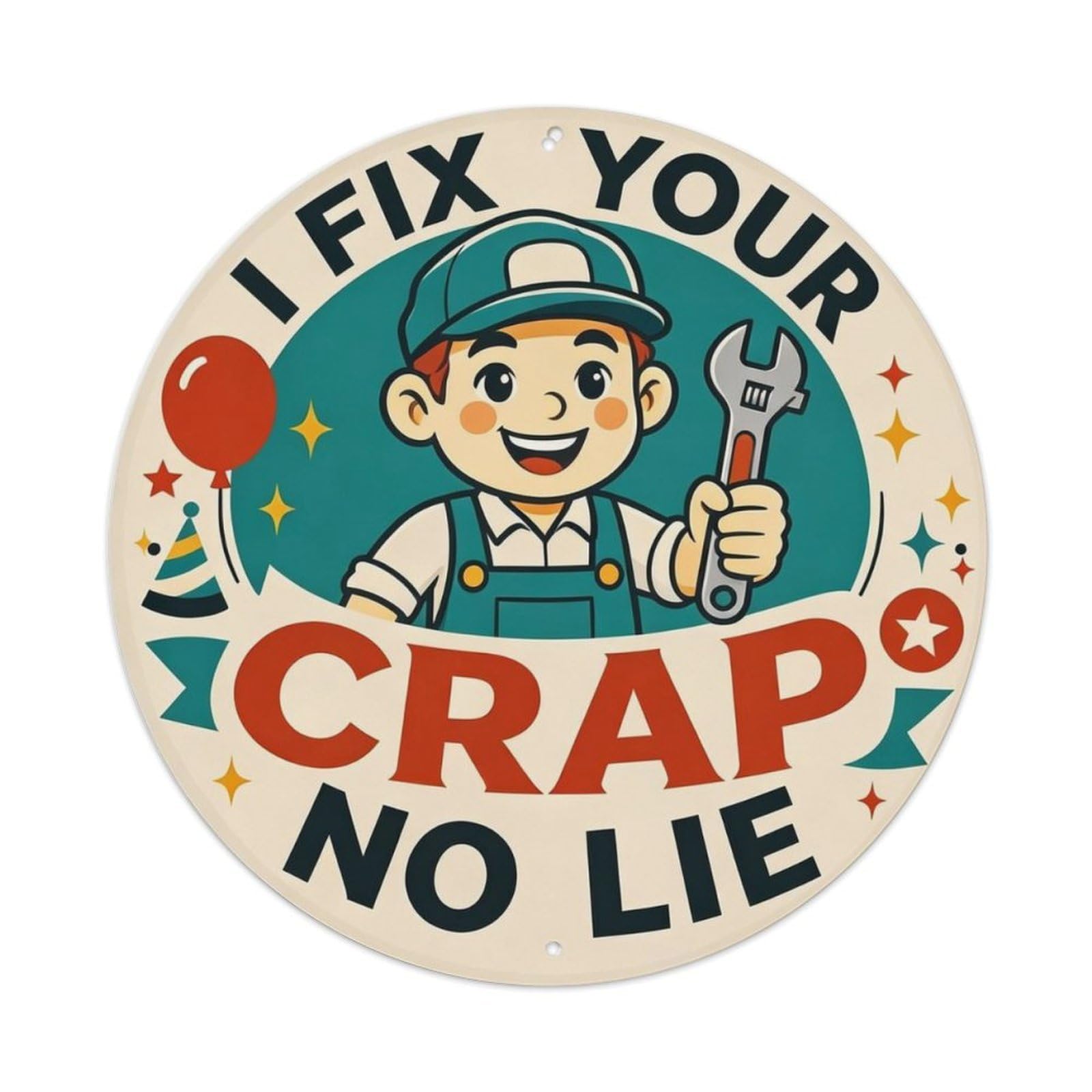 Retro Plumber Appreciation Metal Tin Sign Plaque
