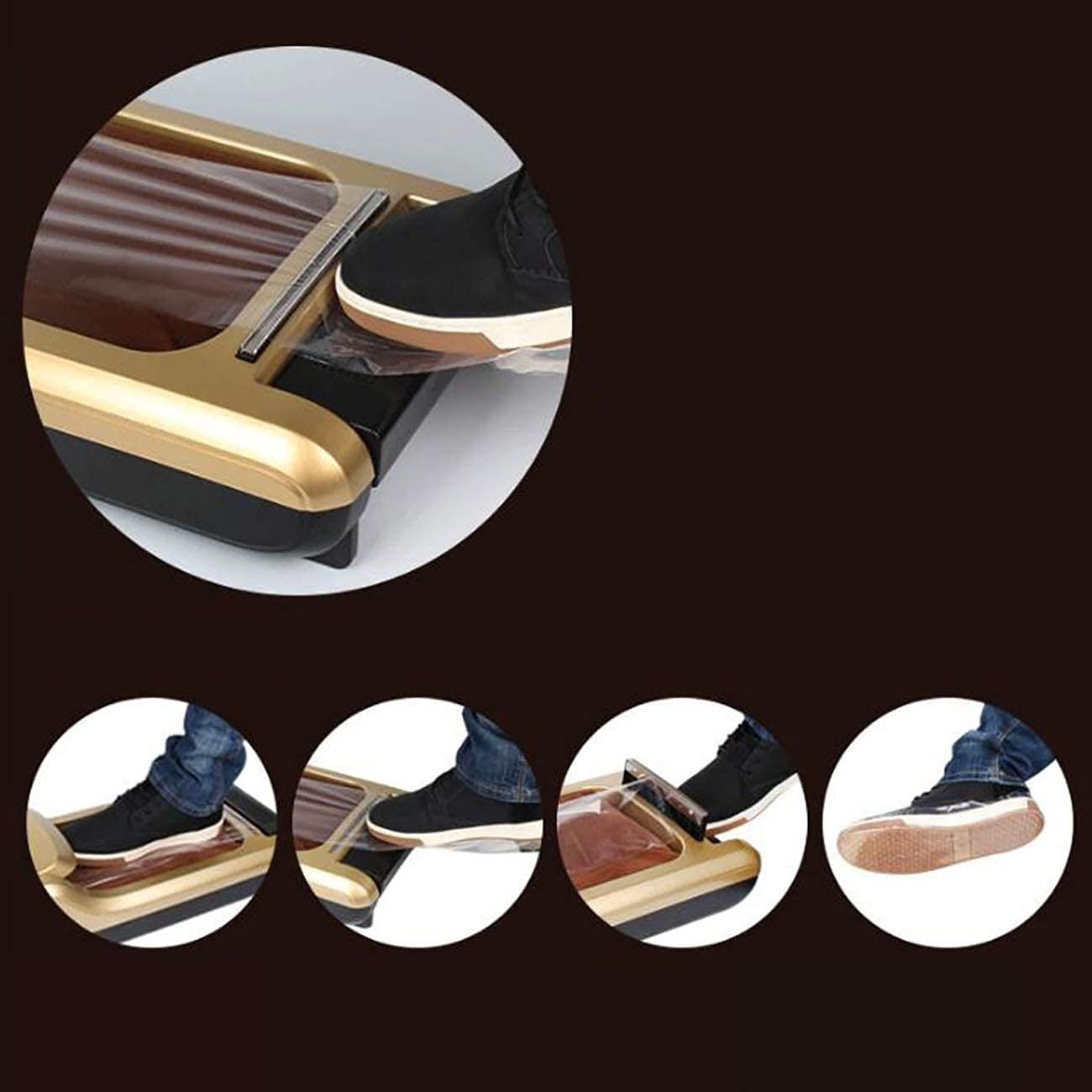Copriscarpe, copriscarpe, automatico, portatile, con 600 copriscarpe impermeabili, in plastica, usa e getta, perfetti per casa, negozio, ufficio e laboratorio (verde)