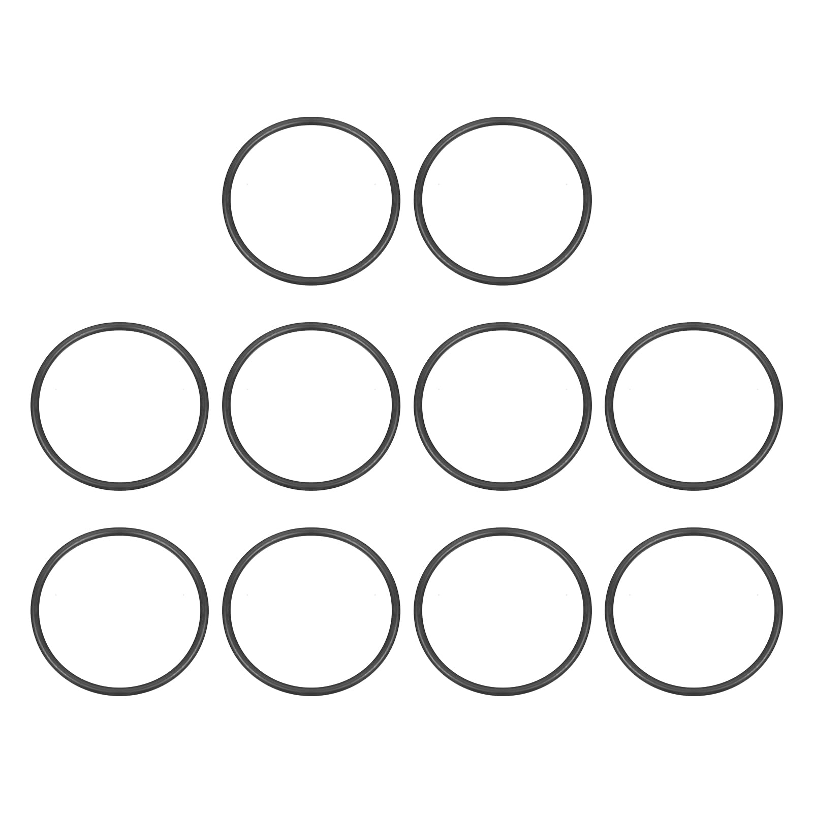 sourcing map 10Pcs AS-233 O-rings, EPDM O-Rings 2-7/8" ID, 5-13/32" OD, 1/8" Width Rubber Gasket Sealing Washers for Water Pipe Seals Water Connections Sinks (70 Durometer, Black) — image 1