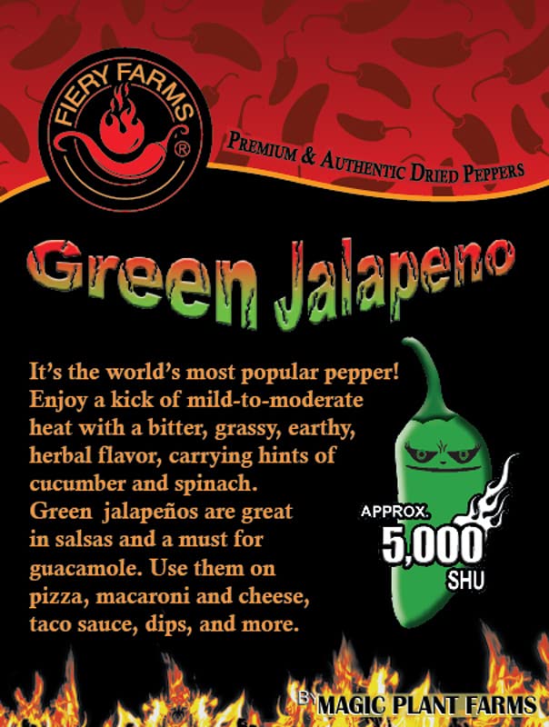 Miniatura 2 de Magic Plant Pimiento jalapeño verde granulado  Chile jalapeño granulado a granel  Versátil y sabroso  Básico de cocina mexicana  Suave  Medio