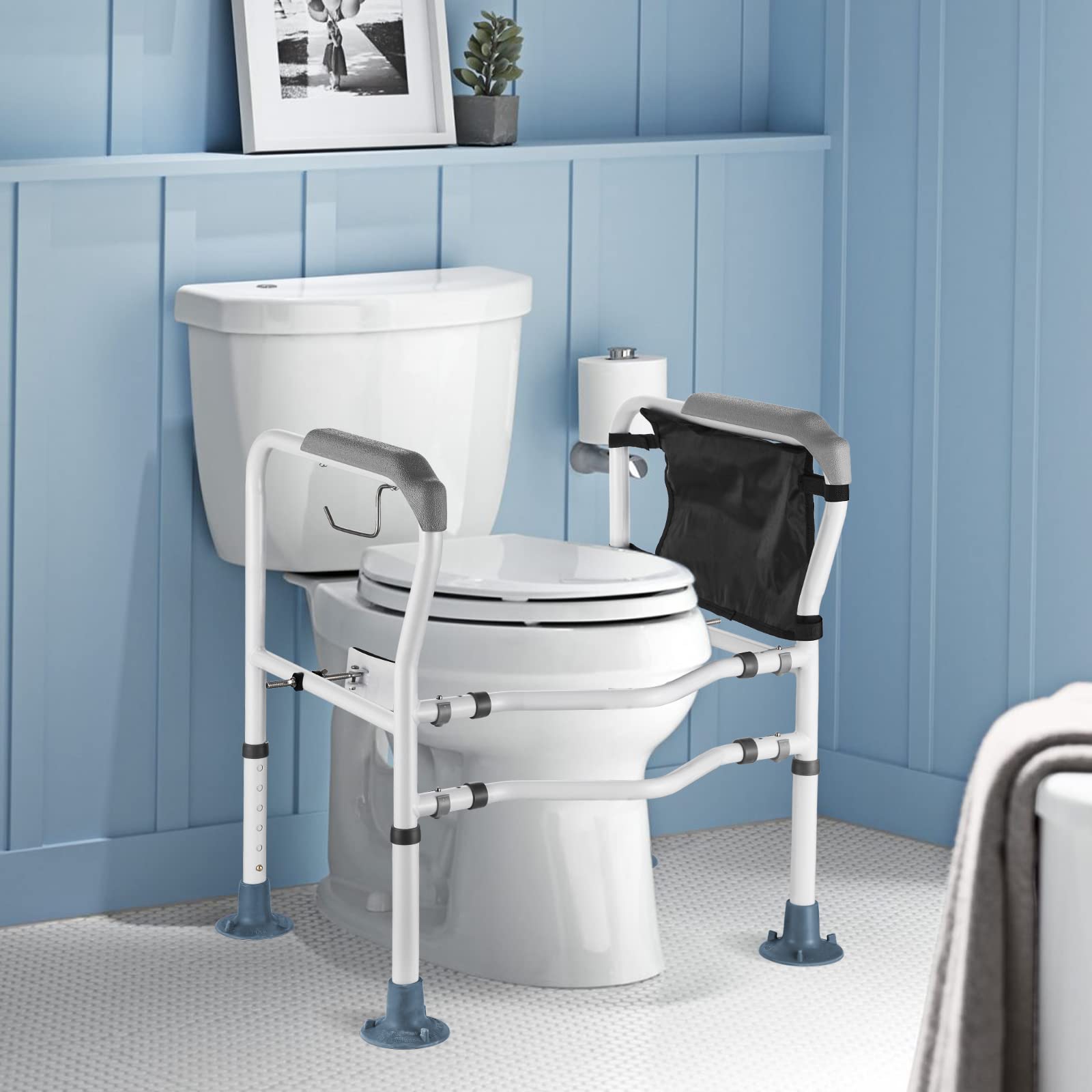 Photo 1 of KSITEX Toilet Safety Rails and Frame, Toilet Handles for Elderly, Toilet Supports for Seniors, Handicap Heavy Duty Grab Bar