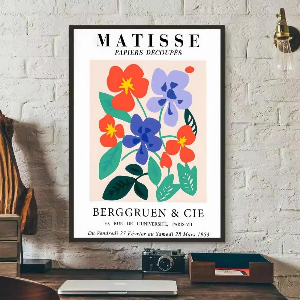 Dittelle Flower HENRI MATISSE Artwork Poster HD Art Mural Poster Canvas Painting for Home decoration Vintage Print(30x45cm/Frameless)