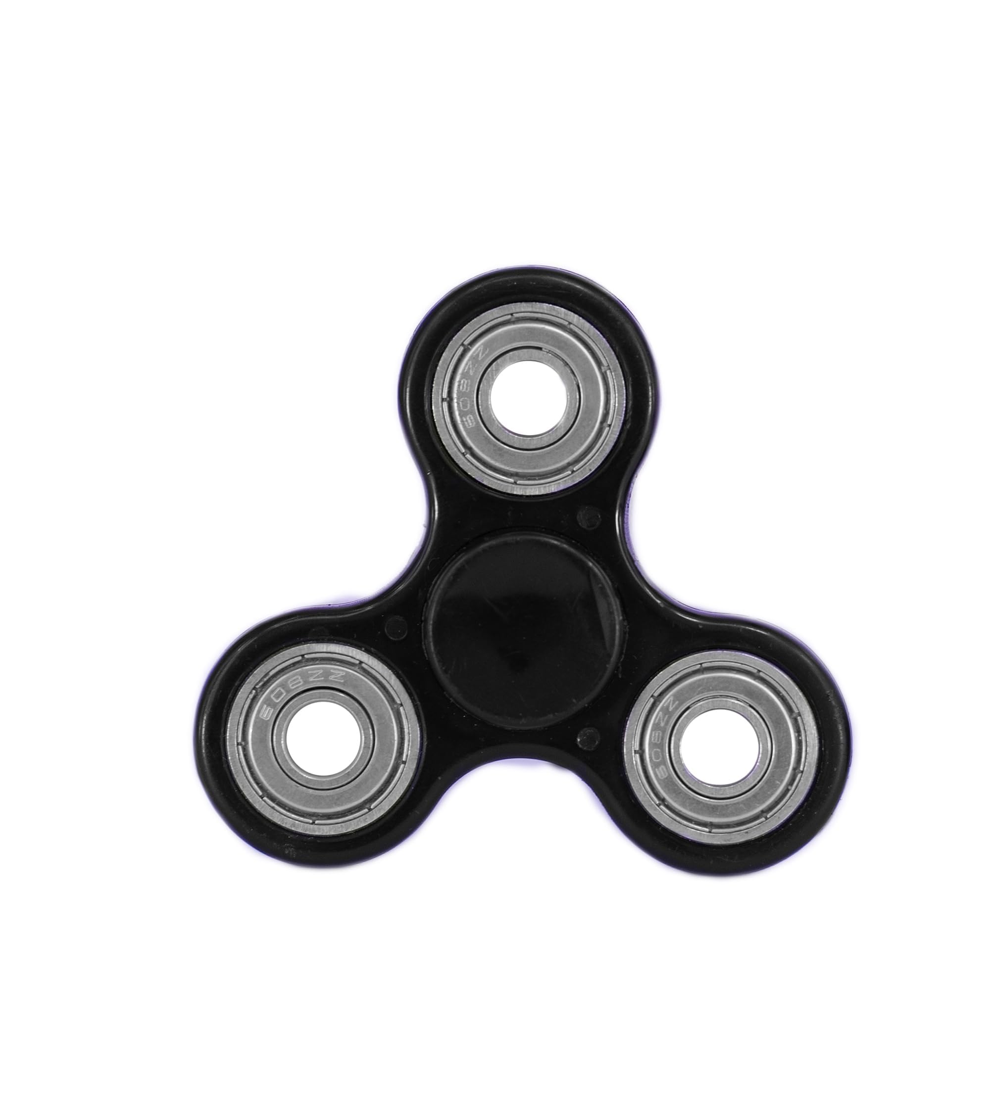 Premsons® Hand Spinner Desk Toy - High Speed Smooth Finger Spin Sensory Fidget Stress Relief Game Play for Kids & Adults - Birthday Party Gift - Four Bearing - Black + Silver Bearing
