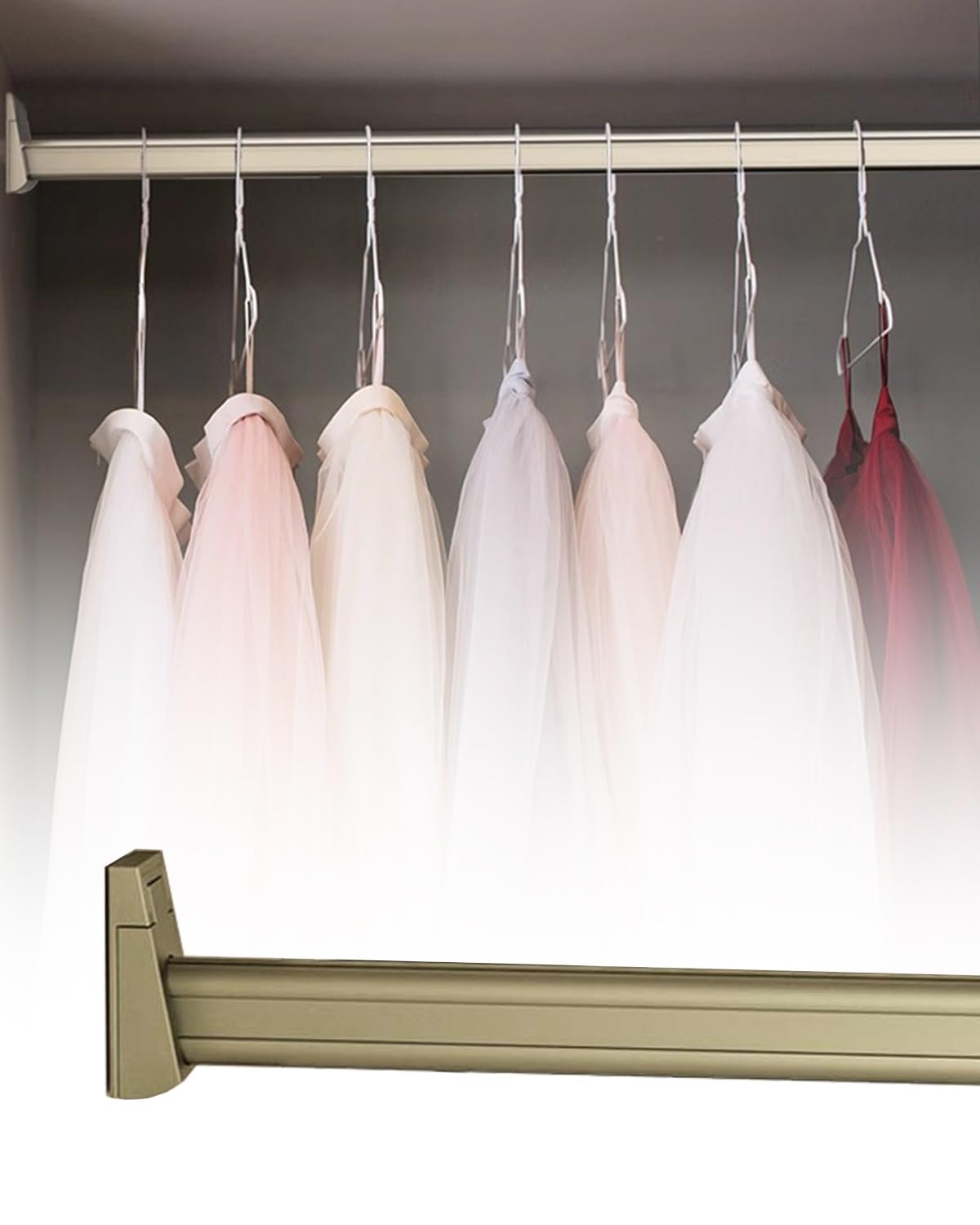 wardrobe rail, Clothes Hanging Closet Pole 40 to 150 cm