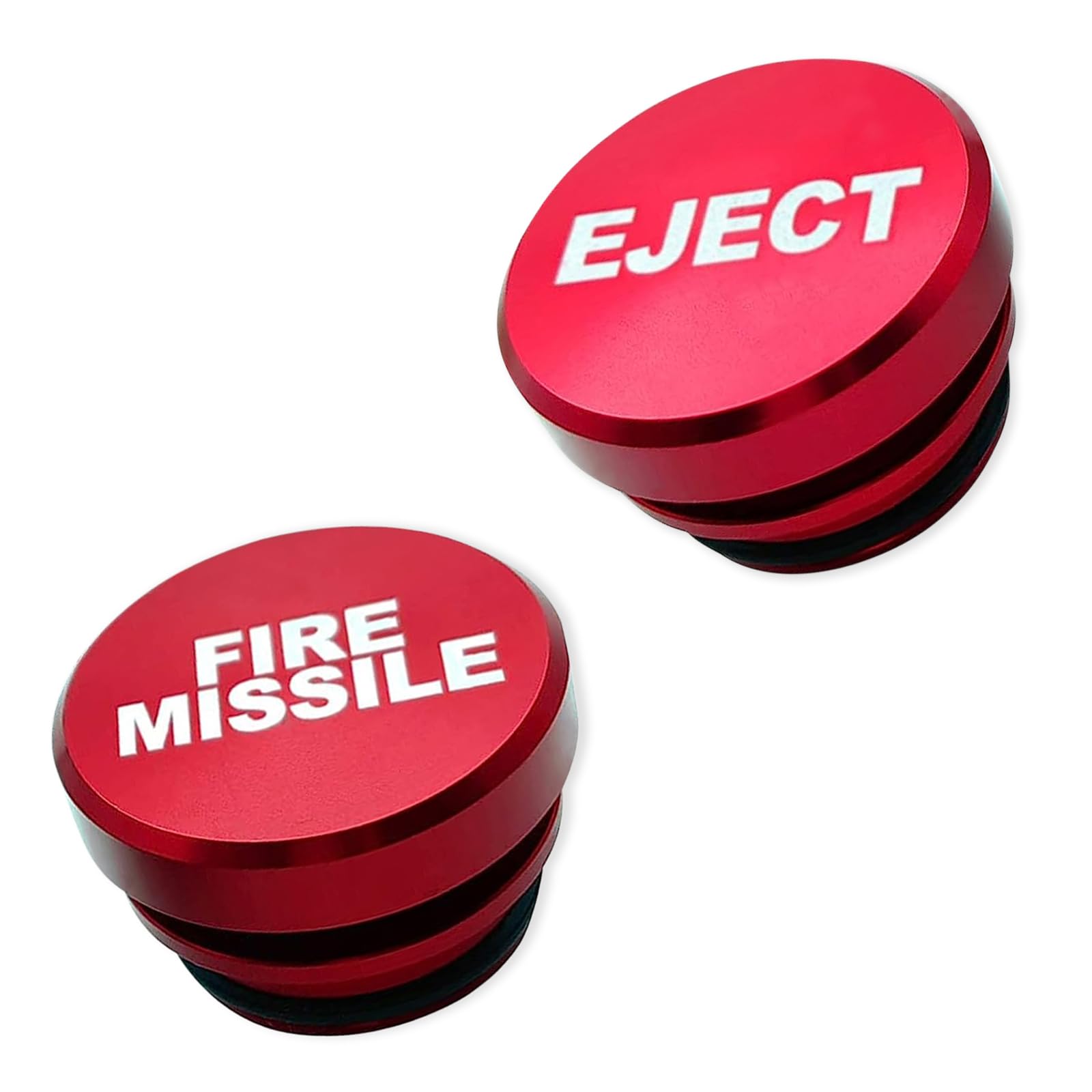 2PCS Car Cigarette Lighter Plug, Aluminum Dustproof Plugs Billet Button Plugs,12-Volt Replacement Socket Cover, Car Interior Decoration, Universal for Most Sedan (red)