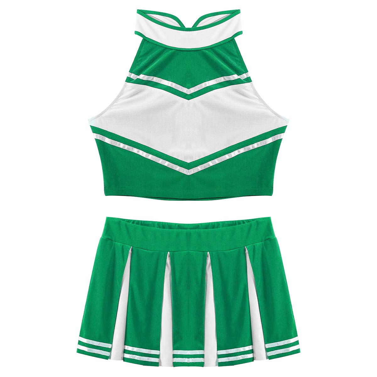 ranrann Divisa Cheerleading Studentessa Completo Danza Moderna Jazz Hip Hop Costume da Cheerleaders Uniforme Scolastica Sexy Carnevale Divisa Musicale School Girl
