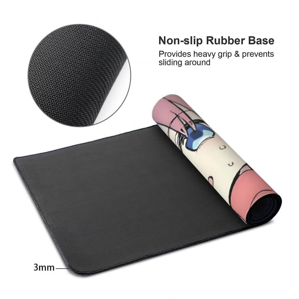 Tappetino Mouse Rosa, Mouse Pad XXL 1000 x 500 x 3 mm, Anime Tappetino Gaming Grande Sottomano Scrivania, Impermeabile Mousepad Lavabile con Base in Gomma Antiscivolo per Computer, PC, Laptop -MP1601