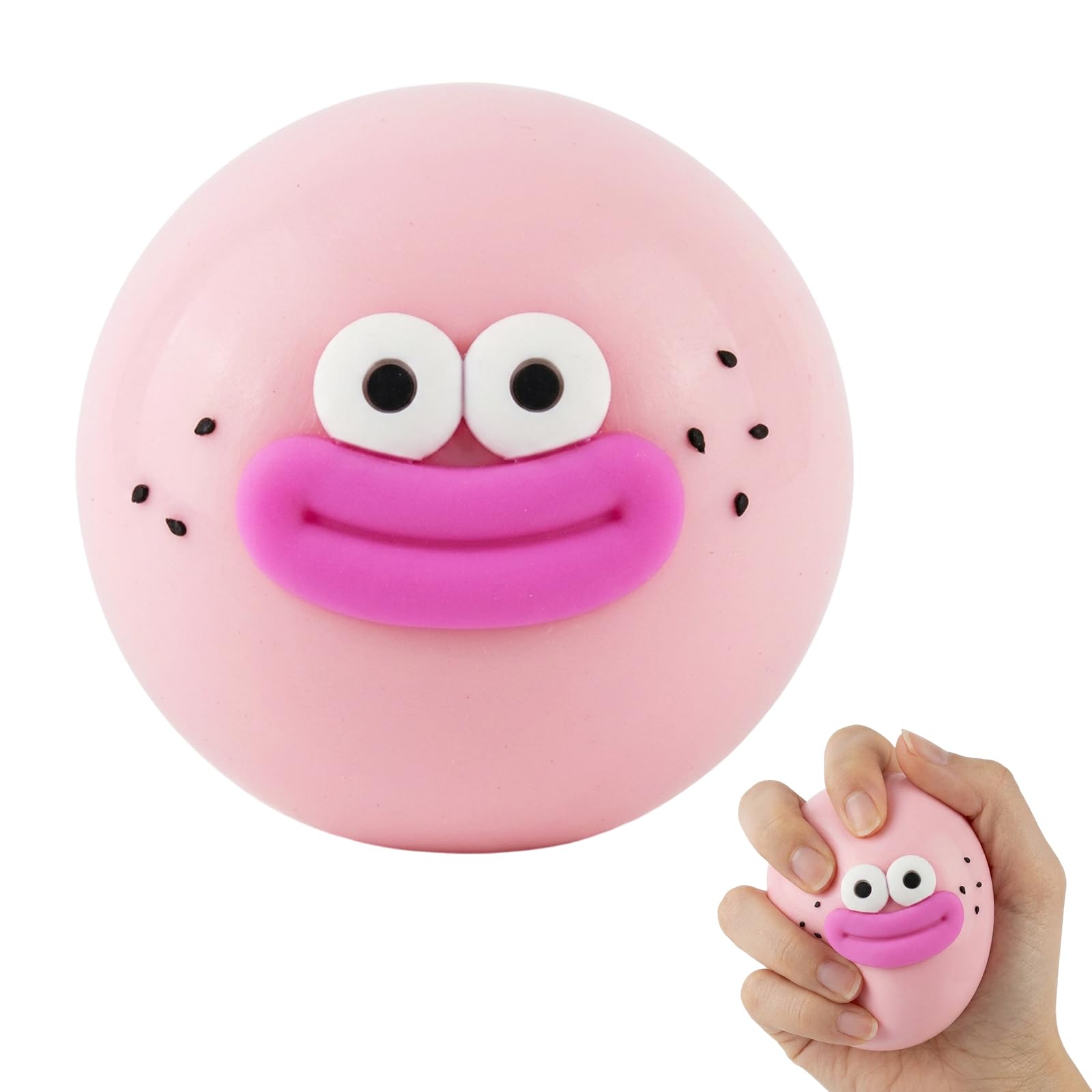 GETFACAI Smushers Squishy, Smusher Desk Accessory, Large Fluid Object with Cute Faces, Portable Relaxation Tool for Adults, The Portable Size Fits Comfortably in Bags and Desk Drawers