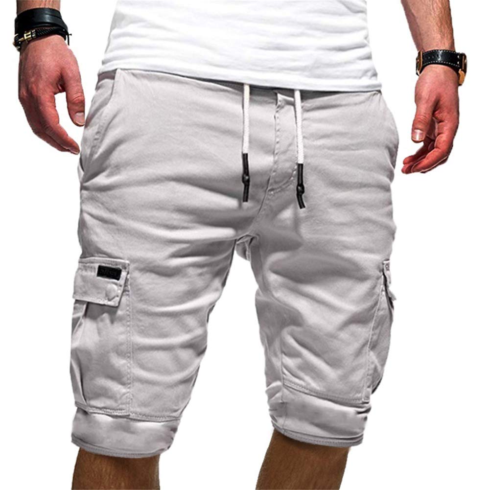 VANVENE Bermudas de hombre estilo cargo, informales, de trabajo, estilo de combate, de verano, pantalón corto, pantalones vaqueros, de Vanvene.