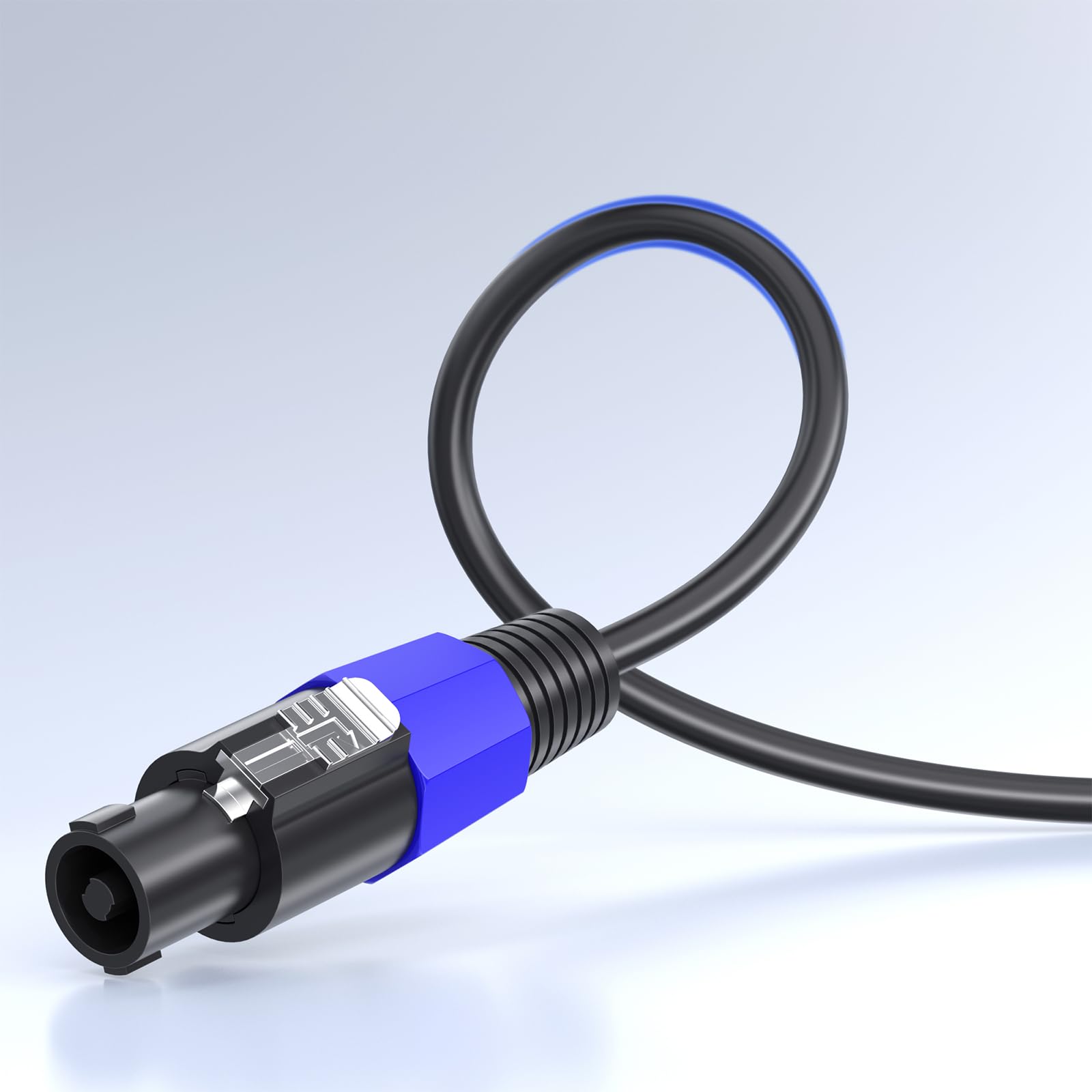 Confezione da 2 cavi da 3 m professionali Speakon a Speakon, 12 AWG, cavi patch DJ/PA per amplificatori audio e altoparlanti