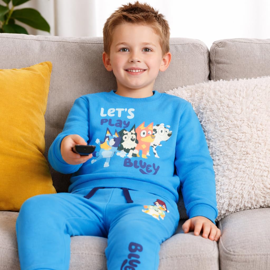 BlueY Survêtement Garçon Ensemble Jogging Haut et Pantalon Enfant Bleu 12 Mois–6 Ans