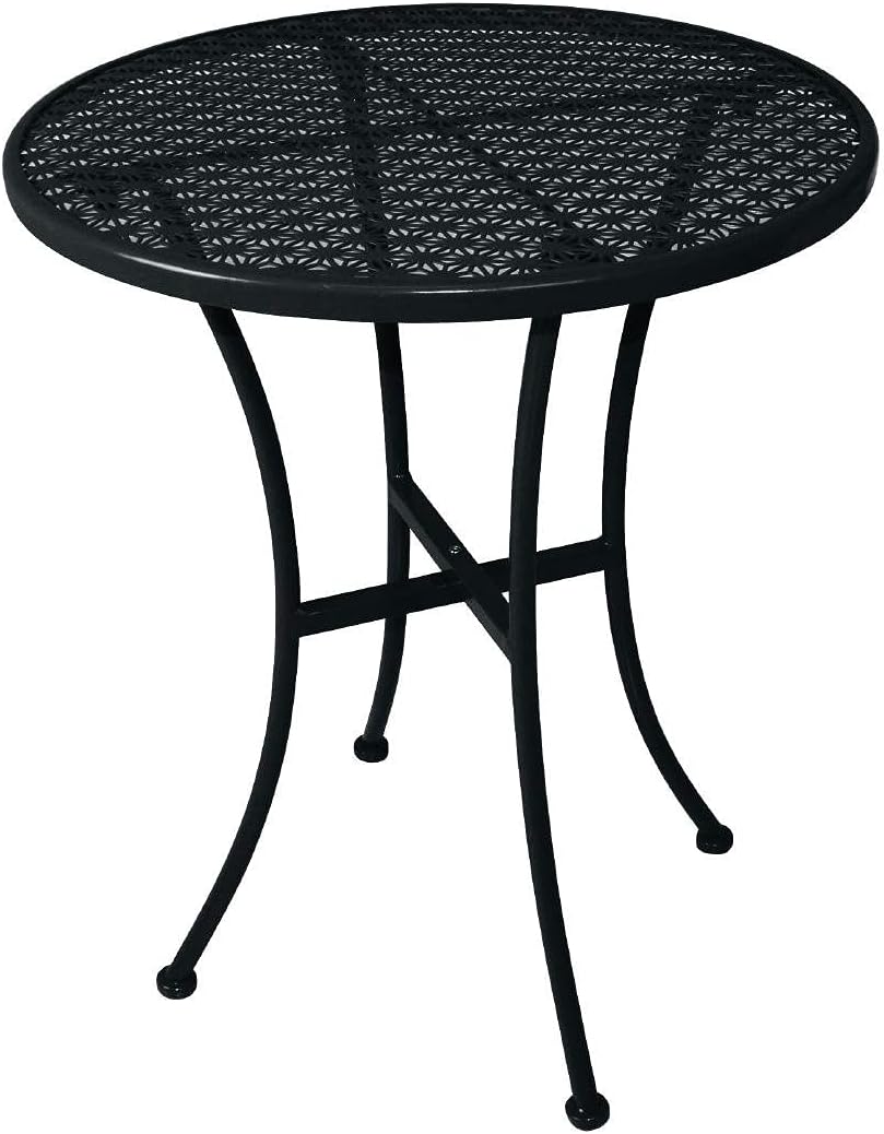 Bolero Black Steel Patterned Round Bistro Table Restaurant Bar Cafe