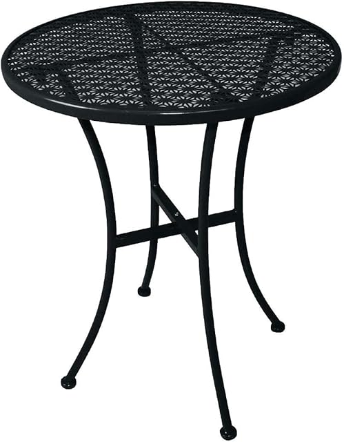 Bolero Black Steel Patterned Round Bistro Table Restaurant Bar Cafe