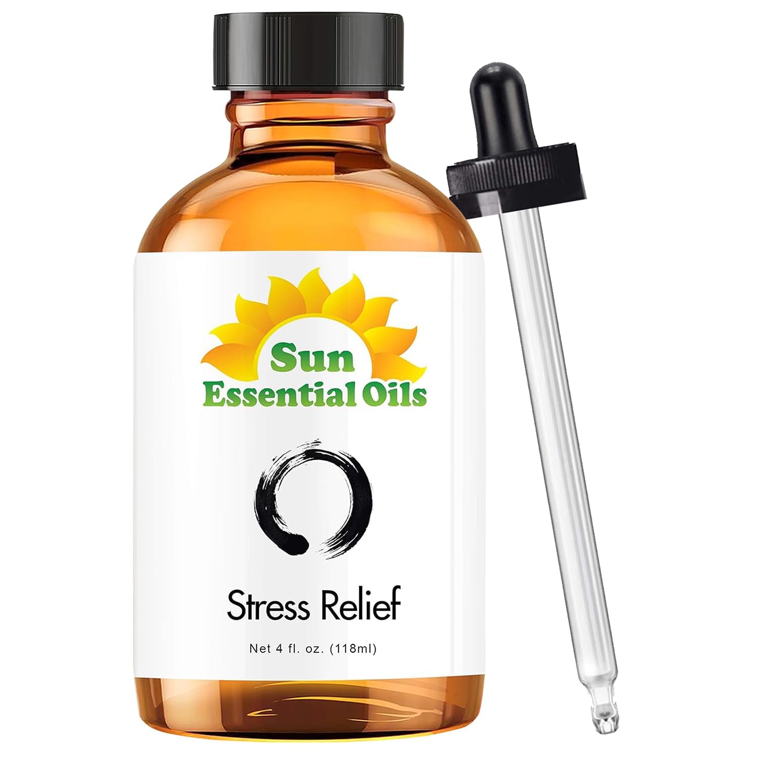 Sun Essential Oils - Stress Relief Blend Essential Oil (Huge 4 Ounce Bottle) Bulk - Calm Essential Oil