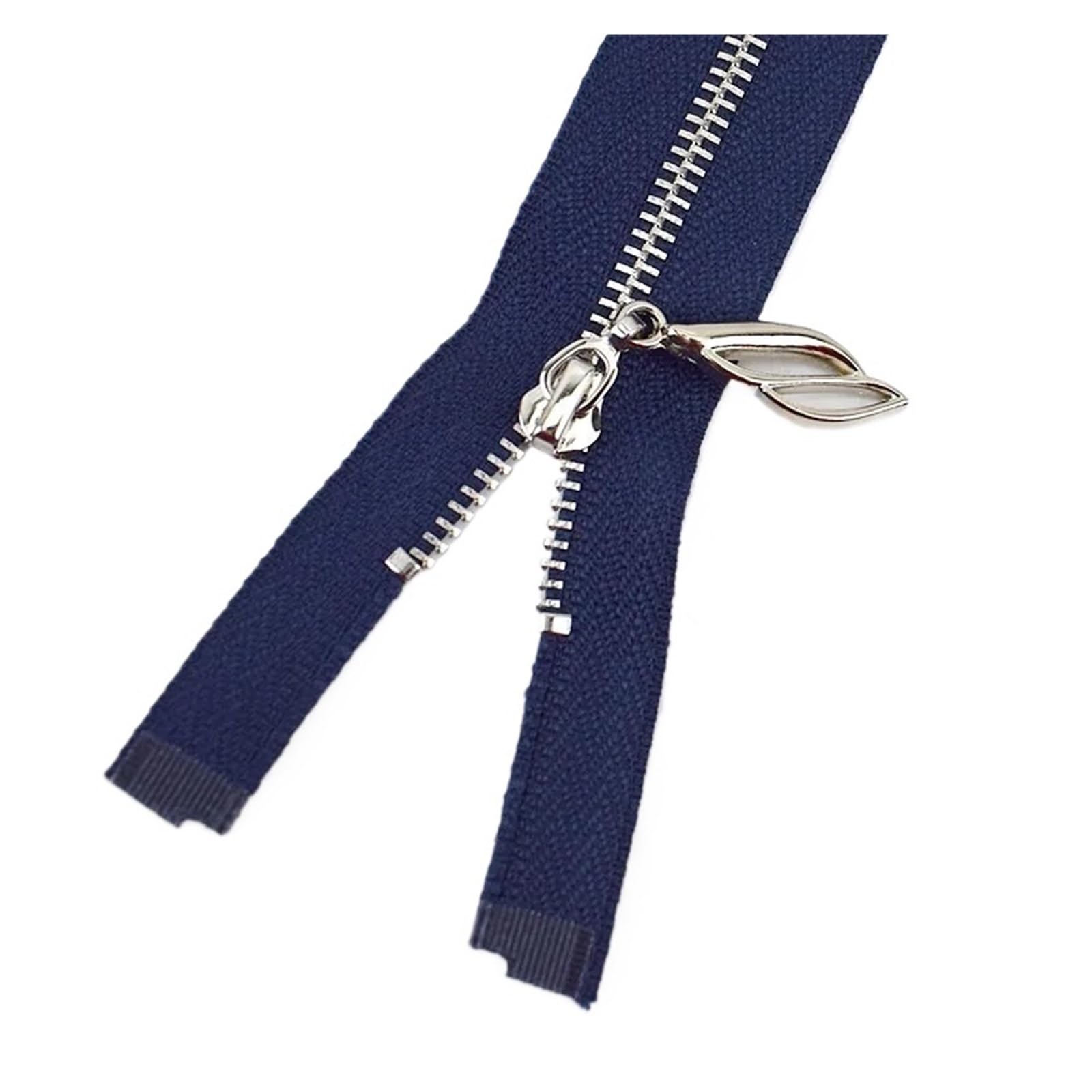 5Pcs 3# Metal Zipper for Sewing 30cm Close-End Zippers Silver Tooth Bag Decor Zip DIY Garment Accessories(ZA078-NavyBlue)