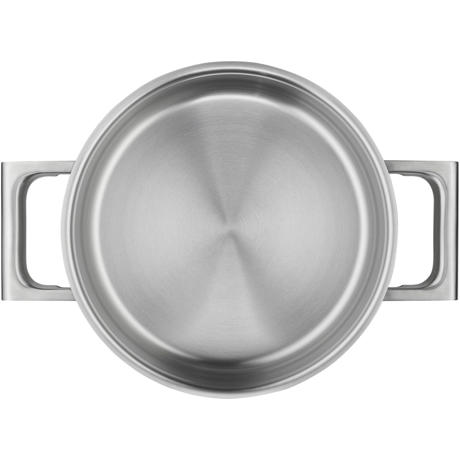 WMF Ultimate Cool - Pentola piccola 20 cm, coperchio in acciaio inox, a induzione, 2,5 l, in acciaio inox Cromargan opaco, manici che riducono il calore, pentola a induzione con scala interna,