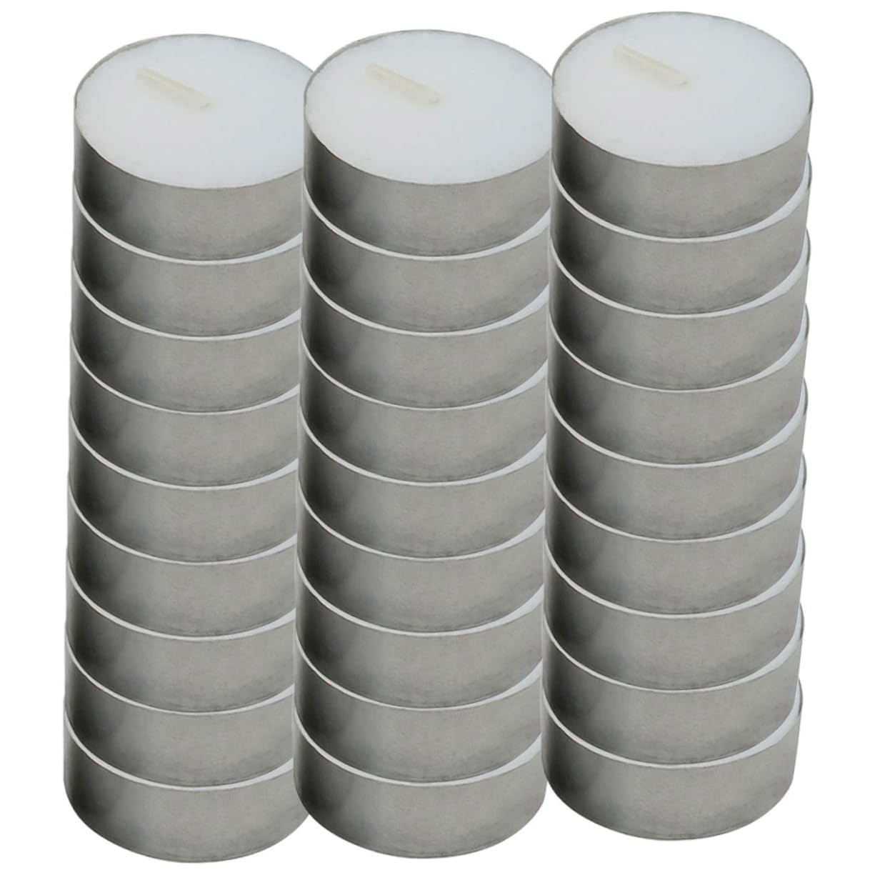 GARVALON 100pièces Bougies Miniatures Blanches Sans Fumée Lot De Bougies Thé Décoration Romantique Pour Maison Jardin Et Événements